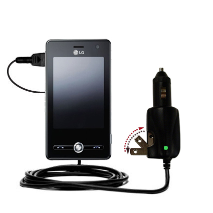Car & Home 2 in 1 Charger compatible with the LG MS25