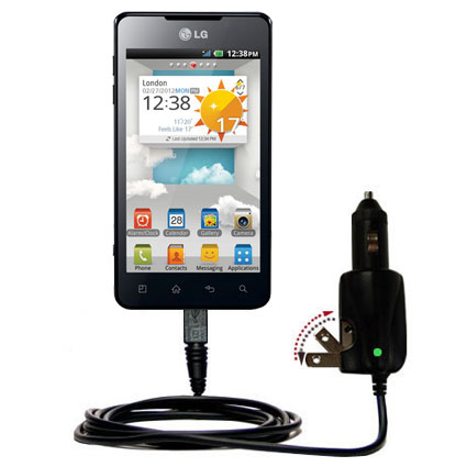 Car & Home 2 in 1 Charger compatible with the LG Optimus 3D Cube
