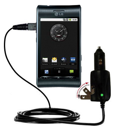 Car & Home 2 in 1 Charger compatible with the LG Optimus 7Q
