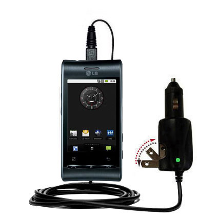 Car & Home 2 in 1 Charger compatible with the LG Optimus Black