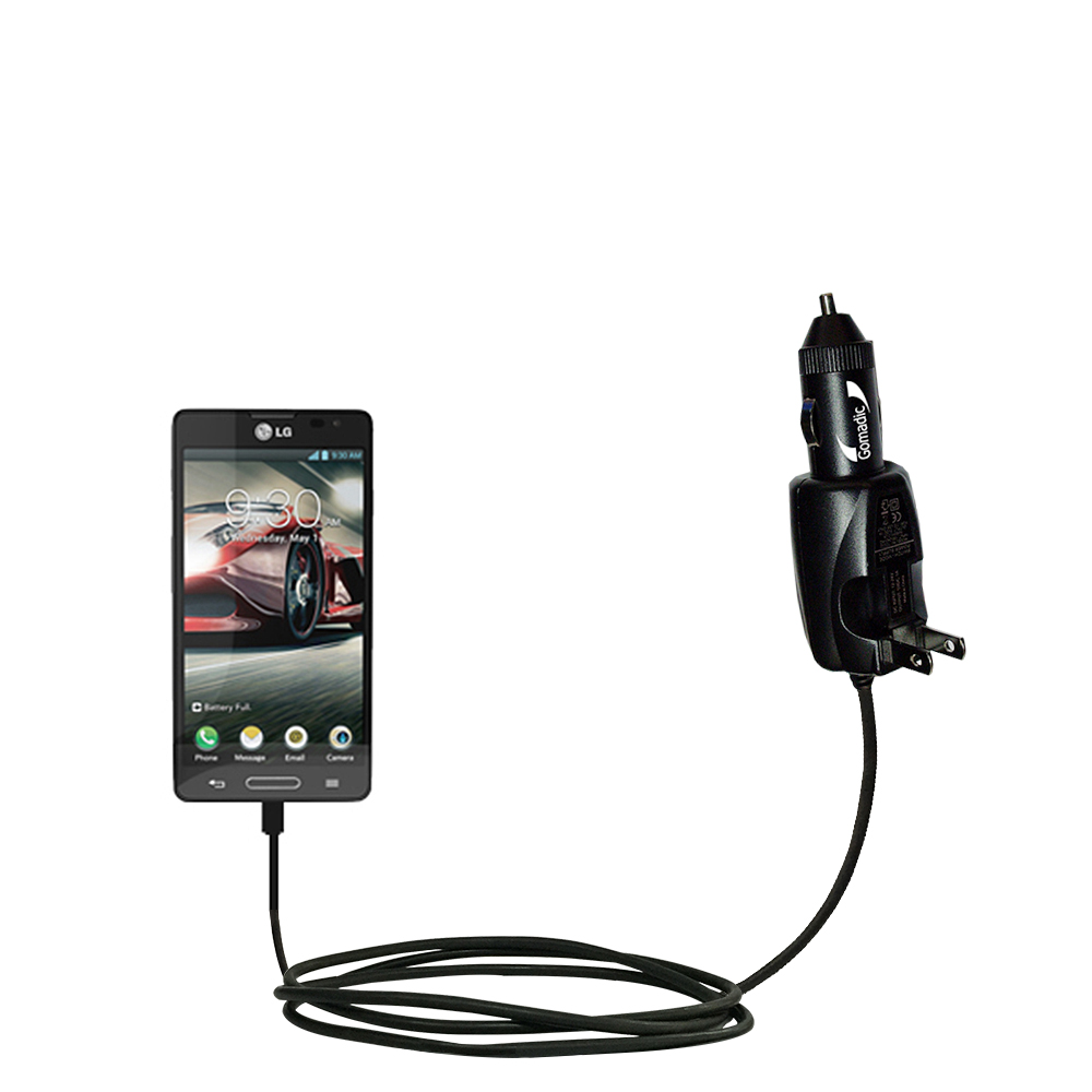 Car & Home 2 in 1 Charger compatible with the LG Optimus F7