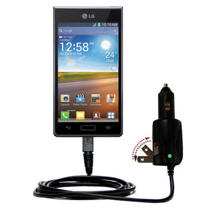 Car & Home 2 in 1 Charger compatible with the LG Optimus L7