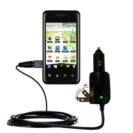 Car & Home 2 in 1 Charger compatible with the LG Optimus T