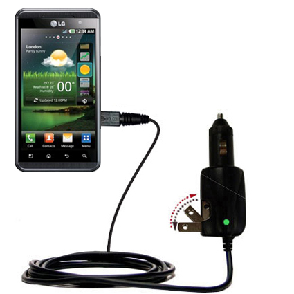Car & Home 2 in 1 Charger compatible with the LG P920