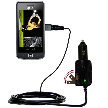 Car & Home 2 in 1 Charger compatible with the LG Scarlet II