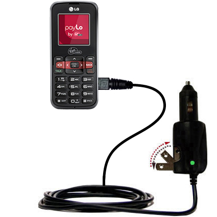 Intelligent Dual Purpose DC Vehicle and AC Home Wall Charger suitable for the LG VM101 - Two critical functions; one unique charger - Uses Gomadic Brand TipExchange Technology
