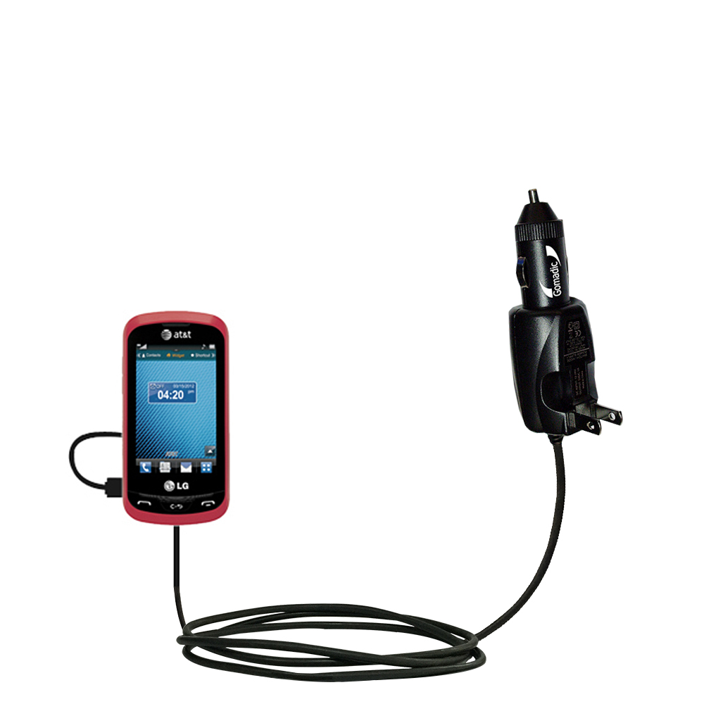 Car & Home 2 in 1 Charger compatible with the LG Xpression