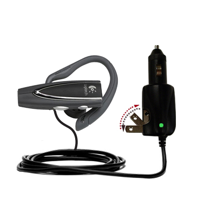 Intelligent Dual Purpose DC Vehicle and AC Home Wall Charger suitable for the Logitech Mobile Express 980 - Two critical functions; one unique charger - Uses Gomadic Brand TipExchange Technology
