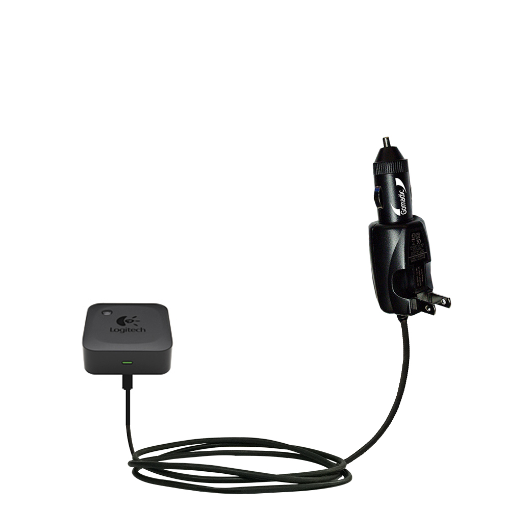 Car & Home 2 in 1 Charger compatible with the Logitech Wireless Speaker Adapter
