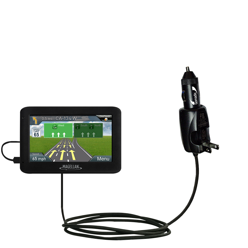 Car & Home 2 in 1 Charger compatible with the Magellan RoadMate 2520 / 2525 / 2535