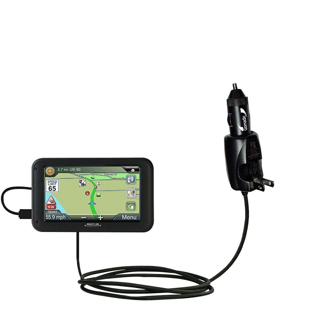 Car & Home 2 in 1 Charger compatible with the Magellan Roadmate Commercial 5370T-LMB