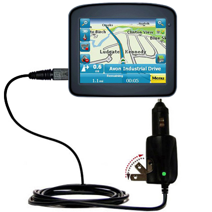 Car & Home 2 in 1 Charger compatible with the Maylong FD-220 GPS For Dummies