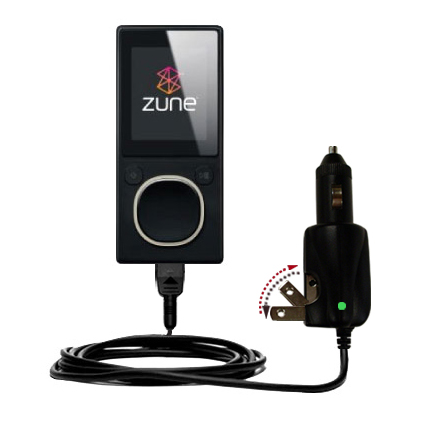 Car & Home 2 in 1 Charger compatible with the Microsoft Zune 4GB / 8GB