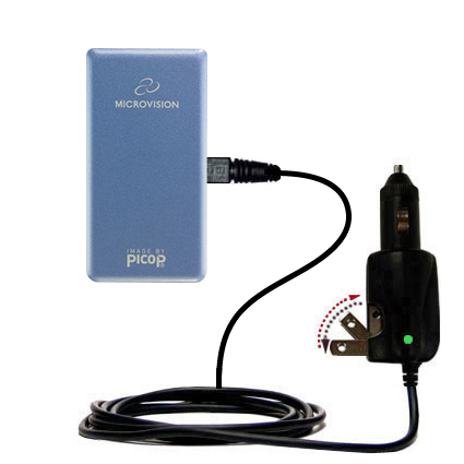Car & Home 2 in 1 Charger compatible with the Microvision ShowWX Laser Pico