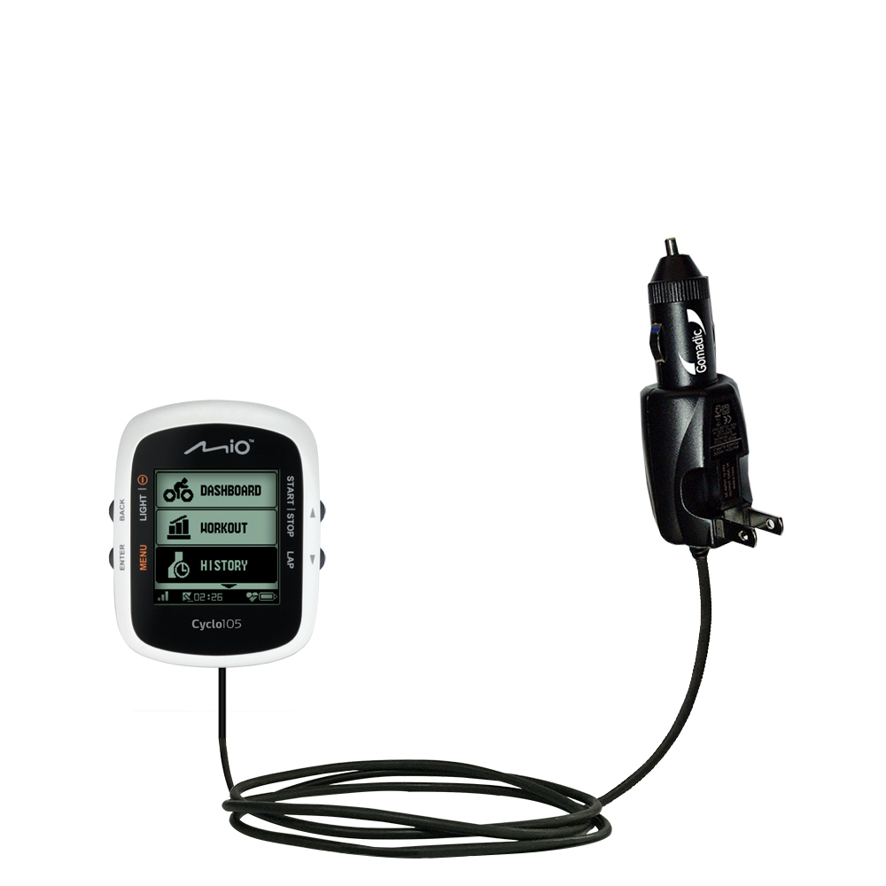 Car & Home 2 in 1 Charger compatible with the Mio Cyclo 105 / H HC