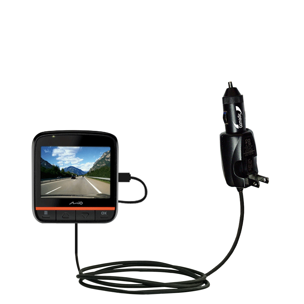 Car & Home 2 in 1 Charger compatible with the Mio MiVue 358 / 388