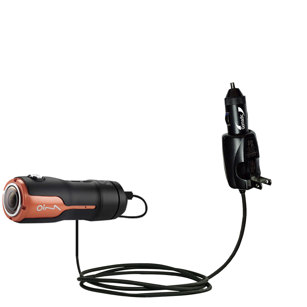 Intelligent Dual Purpose DC Vehicle and AC Home Wall Charger suitable for the Mio MiVue M350 - Two critical functions; one unique charger - Uses Gomadic Brand TipExchange Technology