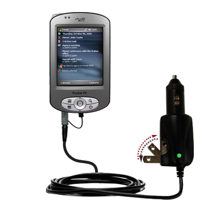 Car & Home 2 in 1 Charger compatible with the Mio C710 C720 C720t