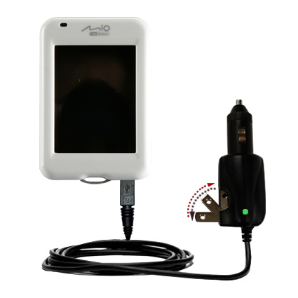 Car & Home 2 in 1 Charger compatible with the Mio H610