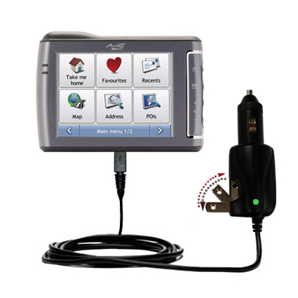 Car & Home 2 in 1 Charger compatible with the Mio Moov 510
