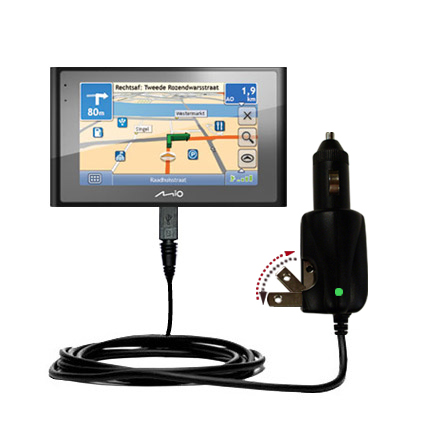 Car & Home 2 in 1 Charger compatible with the Mio Moov 560