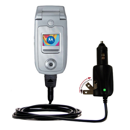Intelligent Dual Purpose DC Vehicle and AC Home Wall Charger suitable for the Motorola A668 With TipExchange Technology