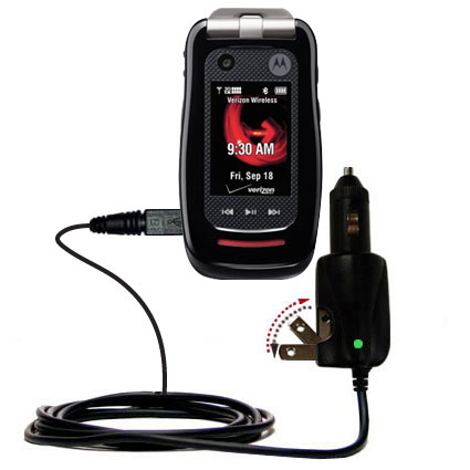 Car & Home 2 in 1 Charger compatible with the Motorola Barrage V860