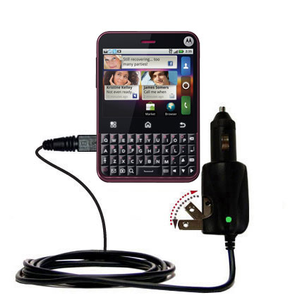 Car & Home 2 in 1 Charger compatible with the Motorola CHARM
