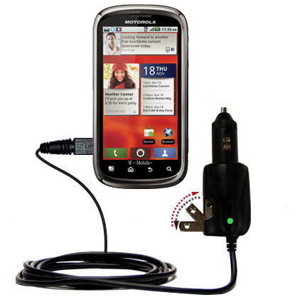Car & Home 2 in 1 Charger compatible with the Motorola CLIQ 2