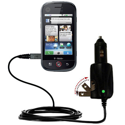 Car & Home 2 in 1 Charger compatible with the Motorola CLIQ