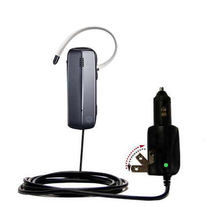 Intelligent Dual Purpose DC Vehicle and AC Home Wall Charger suitable for the Motorola FINITI - Two critical functions; one unique charger - Uses Gomadic Brand TipExchange Technology