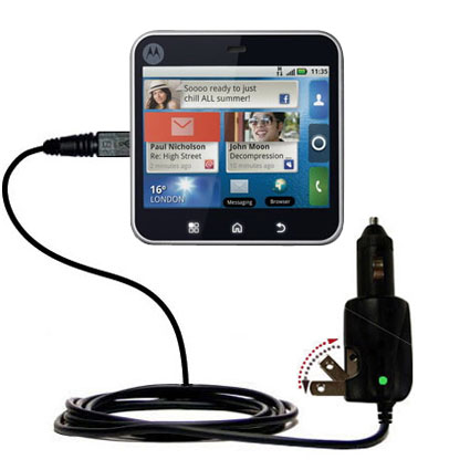 Car & Home 2 in 1 Charger compatible with the Motorola FLIPOUT