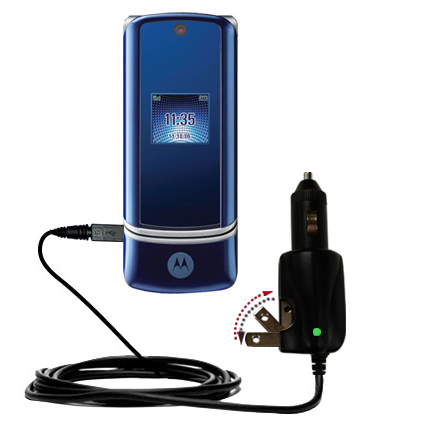 Car & Home 2 in 1 Charger compatible with the Motorola KRZR K1