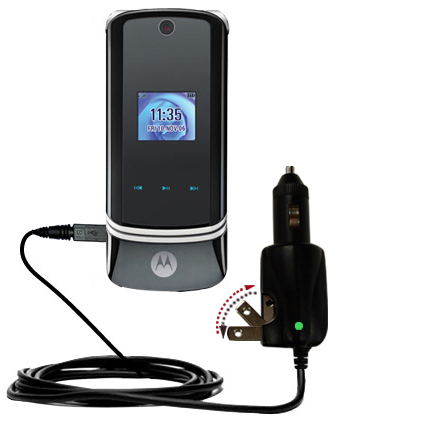 Car & Home 2 in 1 Charger compatible with the Motorola KRZR K1m