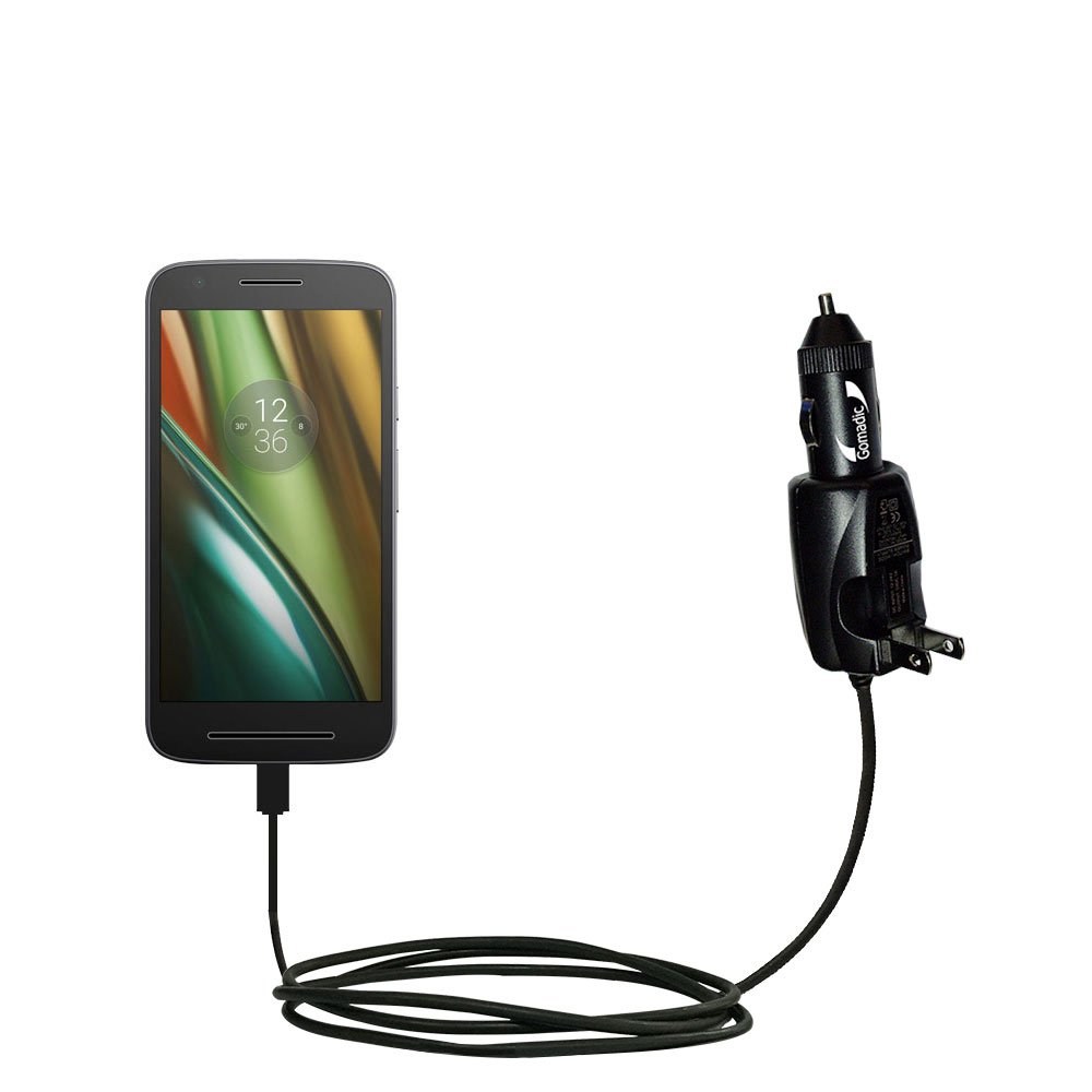 Car & Home 2 in 1 Charger compatible with the Motorola Moto E3