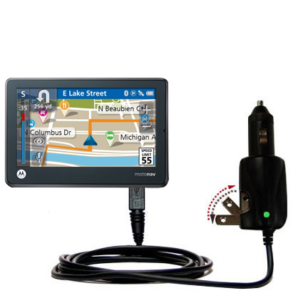 Car & Home 2 in 1 Charger compatible with the Motorola MOTONAV TN565T