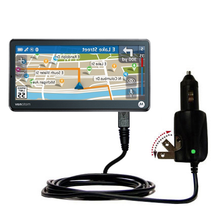 Car & Home 2 in 1 Charger compatible with the Motorola MOTONAV TN765T