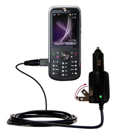 Car & Home 2 in 1 Charger compatible with the Motorola MOTOZINE ZN5
