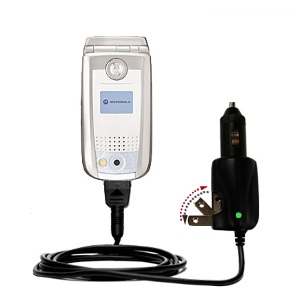 Intelligent Dual Purpose DC Vehicle and AC Home Wall Charger suitable for the Motorola MPx220 With TipExchange Technology