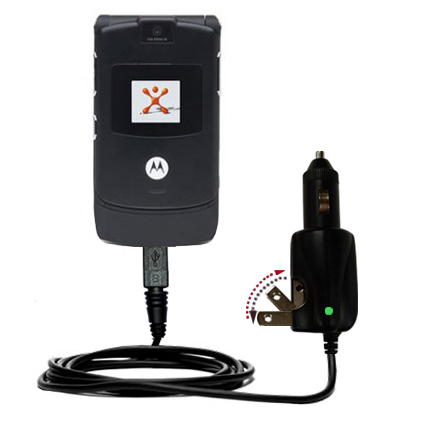Car & Home 2 in 1 Charger compatible with the Motorola RAZR V3