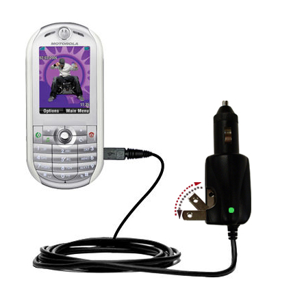 Car & Home 2 in 1 Charger compatible with the Motorola ROKR E2 E6