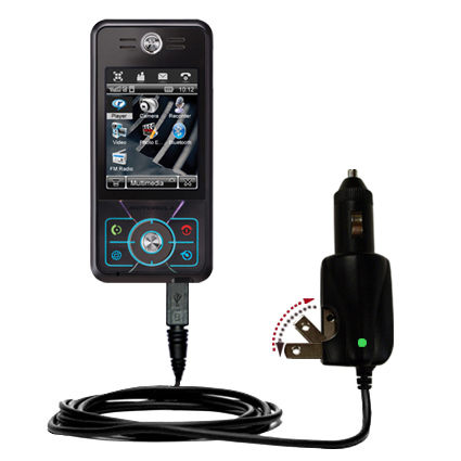 Car & Home 2 in 1 Charger compatible with the Motorola ROKR E6