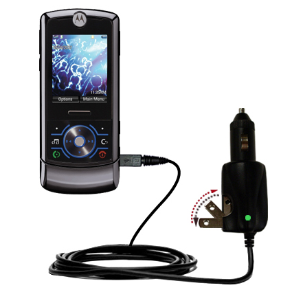 Car & Home 2 in 1 Charger compatible with the Motorola ROKR Z6