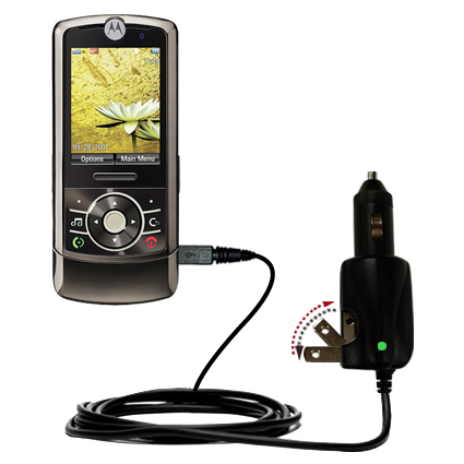 Car & Home 2 in 1 Charger compatible with the Motorola ROKR Z6w