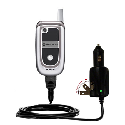 Car & Home 2 in 1 Charger compatible with the Motorola V235