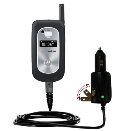 Car & Home 2 in 1 Charger compatible with the Motorola v325i