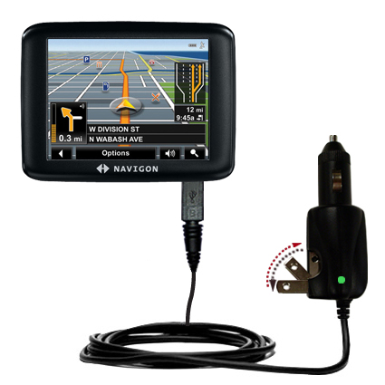 Car & Home 2 in 1 Charger compatible with the Navigon 2000S