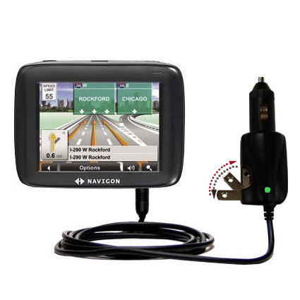 Car & Home 2 in 1 Charger compatible with the Navigon 2100