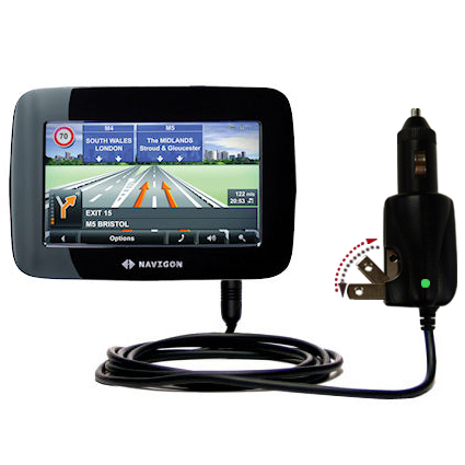Car & Home 2 in 1 Charger compatible with the Navigon 2100 max