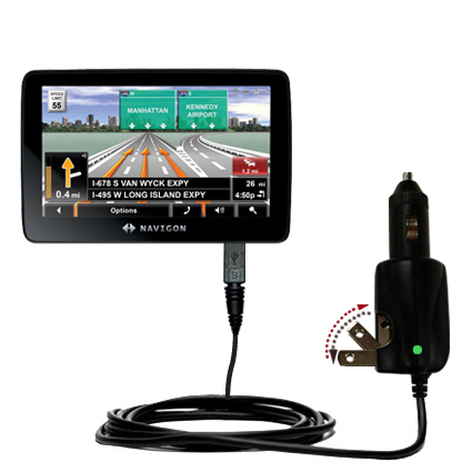 Car & Home 2 in 1 Charger compatible with the Navigon 7200T